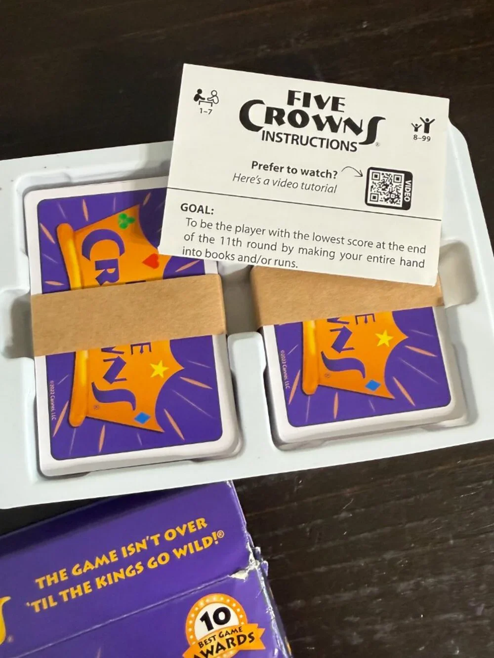 NEW Five Crowns Set Enterprises Game - Suited Rummy Style Playing Cards Set New